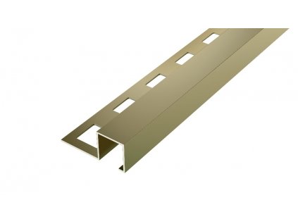 ACARA SP8 ukončovací lišta Q, čtvercová, pravidelná, hliník elox titan, 10 mm, 2,5 m AACE 100-T