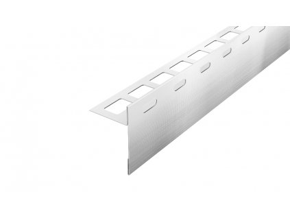 ACARA BP9 balkonová lišta, nerez V2A kartáč, s drenážními otvory, 11 mm, 85 mm, 2,5 m AABAN 1185-D