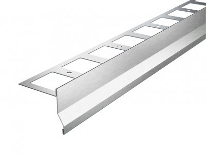 ACARA BP9/1 balkonová lišta, nerez V2A kartáč s okapničkou, 13,5 mm, 110 mm, 2,5 m AABAN BL 13110