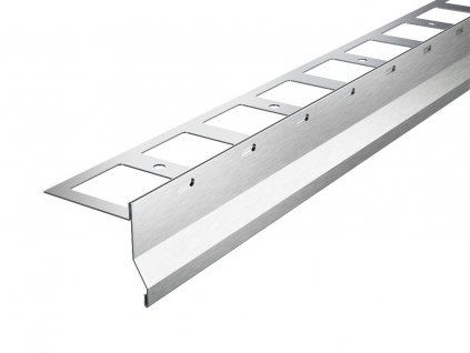 ACARA BP9/1 balkonová lišta, nerez V2A kartáč s okapničkou a drenáží, 13,5 mm, 85 mm, 2,5 m