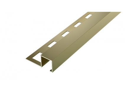 ACARA SP8 ukončovací lišta Q, čtvercová, pravidelná, hliník elox titan, 9 mm, 2,5 m AACE 90-T