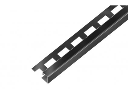 ACARA EX1/SP7 EXCELLENT ukončovací lišta Q, čtvercová, pravidelná, nerez V2A RAL9005 černá matná, 6 mm, 2,5 m
