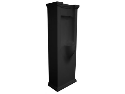Kerasan WALDORF urinál na postavení se zakrytým přívodem vody 44x124,5cm, včetně sifonu, černá mat 413131