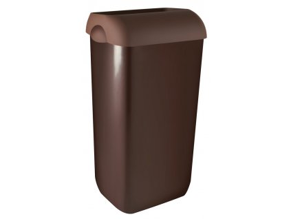 MARPLAST COLORED odpadkový koš nástěnný s víkem 23l, ABS, Soft Touch, hnědá A74201MA-1