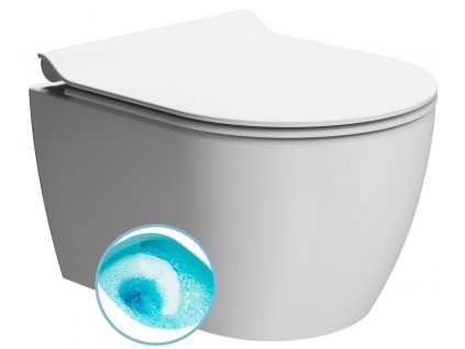 GSI PURA SHORT závěsná WC mísa, Swirlflush, 35x46cm, bílá dual-mat 880209