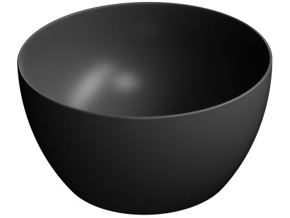 GSI PURA keramické umyvadlo na desku vysoké, průměr 42cm, černá mat 885226