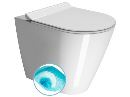 GSI KUBE X WC mísa stojící, Swirlflush, 36x55cm, spodní/zadní odpad, bílá ExtraGlaze 941011