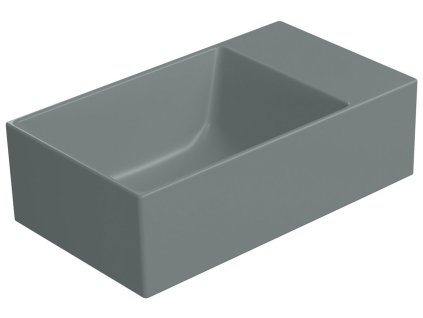 GSI KUBE X keramické umývátko 40x23cm, bez otvoru, pravé/levé, agave mat 9484004