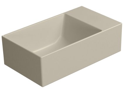 GSI KUBE X keramické umývátko 40x23cm, bez otvoru, pravé/levé, creta mat 9484008