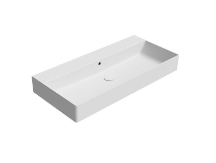 GSI KUBE X keramické umyvadlo 100x47cm, bez otvoru, bílá mat 9423009