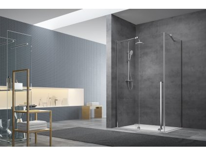 Swiss Aqua Technologies Boční zástěna ke sprchovým dveřím 87,5 cm SAT Walk-In Xmotion SATWIXMSTENA90CR