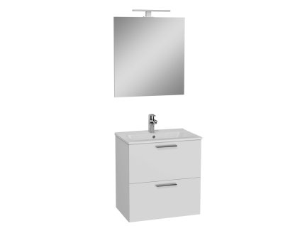 Vitra Koupelnová sestava s umyvadlem zrcadlem a osvětlením VitrA Mia 59x61x39,5 cm bílá lesk MIASET60B