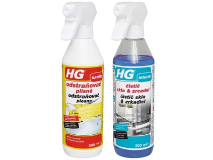 HG Akční balíček HG odstraňovač plísně HGOP a HG čistič skla & zrcadel HGCSZ