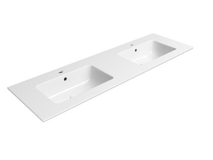 GSI PURA keramické dvojumyvadlo Slim 142x46cm, bílá ExtraGlaze 8889111