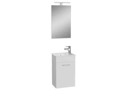 Vitra Koupelnová sestava s umyvadlem zrcadlem a osvětlením VitrA Mia 39x61x28 cm bílá lesk MIASET40B