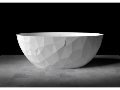 Swiss Aqua Technologies Volně stojící vana SAT Meda 167x82,3 cm litý mramor levá i pravá SATME1670