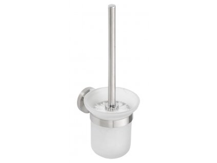 Sapho X-STEEL WC štětka závěsná, mléčné sklo, nerez mat XS301