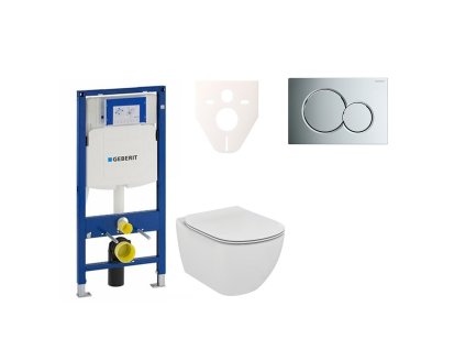 Ideal Standard Cenově zvýhodněný závěsný WC set Geberit do lehkých stěn / předstěnová montáž+ WC Ideal Standard Tesi 111.300.00.5NF2