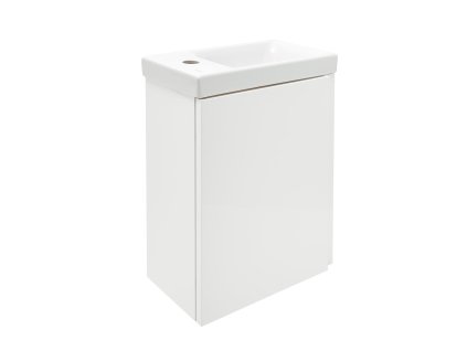 Cersanit Koupelnová skříňka s umyvadlem Cersanit Dormo 40x21,5x64 cm bílá lesk SIKONCMO014BL