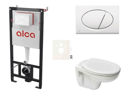 S-Line Cenově zvýhodněný závěsný WC set Alca do lehkých stěn / předstěnová montáž+ WC S-Line S-line Pro SIKOASP1
