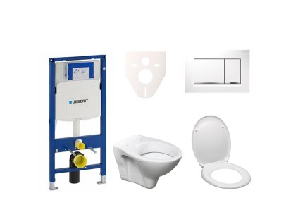 S-Line Cenově zvýhodněný závěsný WC set Geberit do lehkých stěn / předstěnová montáž+ WC S-Line S-line Pro 111.300.00.5ND5