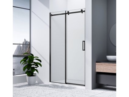GELCO DRAGON BLACK sprchové dveře 1200mm, čiré sklo GD4612B