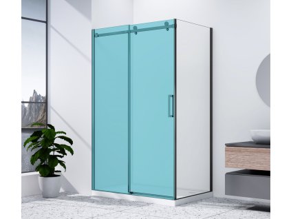 GELCO DRAGON BLACK boční stěna 900mm, čiré sklo GD7290B