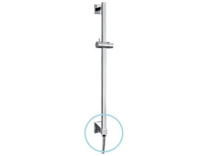 Posuvný držák sprchy, vývod vody, 620mm, chrom