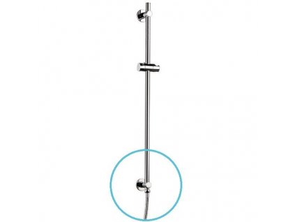 Sprchová tyč s vývodem vody, posuvný držák, 720mm, chrom