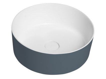 Sapho THIN umyvadlo na desku, Rockstone, Ø 38 cm, siena/bílá mat WN548-42