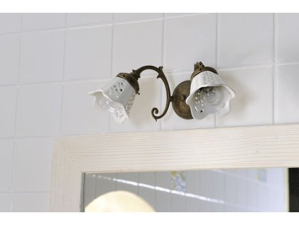 BRINDISI svítidlo 2xE14, 40W, 230V, keramické stínítko, bronz