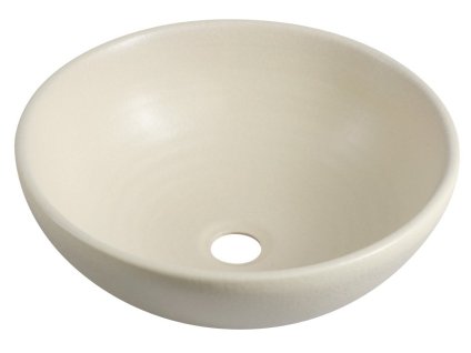 Sapho ATTILA keramické umyvadlo, průměr 43cm, slonová kost DK005