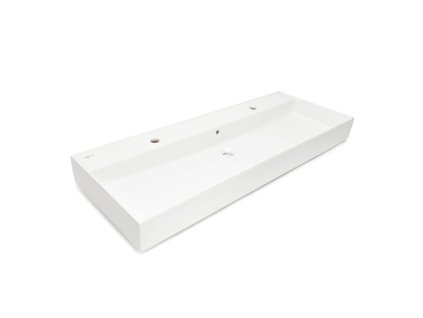 Swiss Aqua Technologies Umyvadlo SAT Infinitio 121,4x46,9 cm dva otvory pro baterii SATINF12046