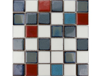 Premium Mosaic Keramická mozaika Premium Mosaic modrá 30x30 cm lesk MOS48MIX1
