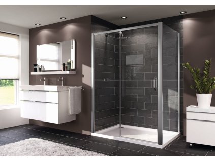 Huppe Boční zástěna ke sprchovým dveřím Walk-In / Dveře 90 cm Hüppe Next Easy Entry 145404.069.322