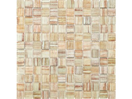Premium Mosaic Skleněná mozaika Premium Mosaic béžová 30x30 cm mat / lesk MOS23TEXBE