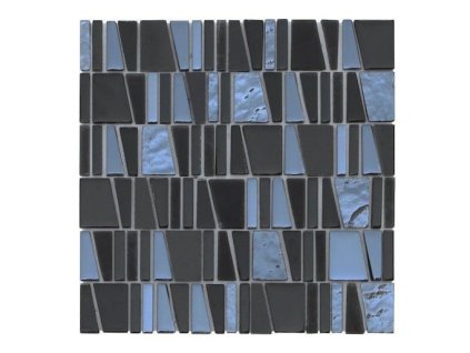 Premium Mosaic Skleněná mozaika Premium Mosaic černá 30x30 cm lesk MOSCUBEBK
