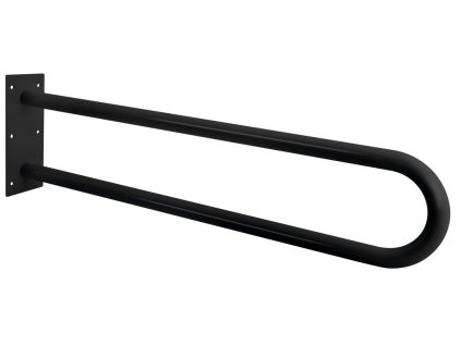 Sapho HANDICAP opěrné pevné madlo tvar U 600mm, černá mat XH538B