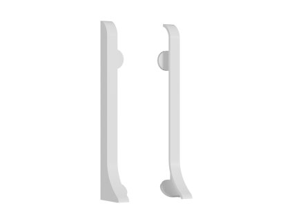 ACARA AP38/2 levá + pravá koncovka k soklové liště, PVC briliant bílá, 60 mm, 2 ks AASP 60/11-KLP