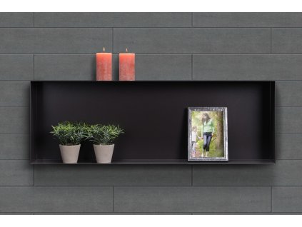 Neuveden Police k zabudování do zdi EasyDrain 60x30x10cm černý BOX10CB603010