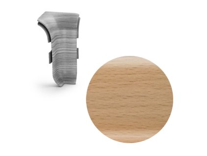SALAG AP28 vnitřní růžek k liště NGF56, PVC flexibilní buk, 56 mm, 1 ks NGOU02