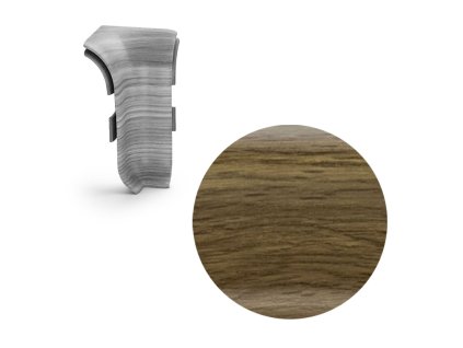 SALAG AP28 vnitřní růžek k liště NGF56, PVC flexibilní dub Calvados, 56 mm, 1 ks NGOU68