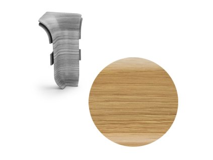 SALAG AP28 vnitřní růžek k liště NGF56, PVC flexibilní dub Country sv., 56 mm, 1 ks NGOUC1
