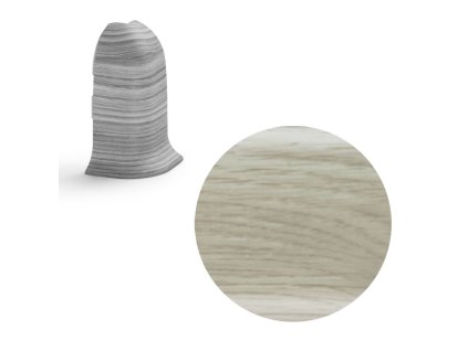 SALAG AP28 vnější růžek k liště NGF56, PVC flexibilní dub Sparta, 56 mm, 1 ks NGOVE1