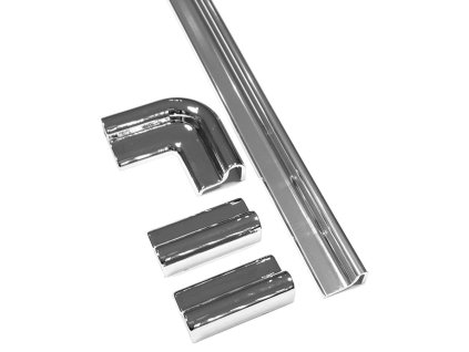 GELCO Přetoková lišta (1000mm) včetně koncovek, chrom NDAL05