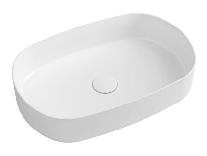 Isvea INFINITY OVAL keramické umyvadlo na desku, 55x36 cm, bílá II. jakost