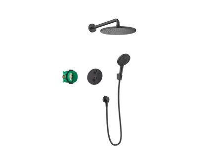 Hansgrohe Sprchový systém Hansgrohe Croma pod omítku s termostatickou baterií matná černá 27961670