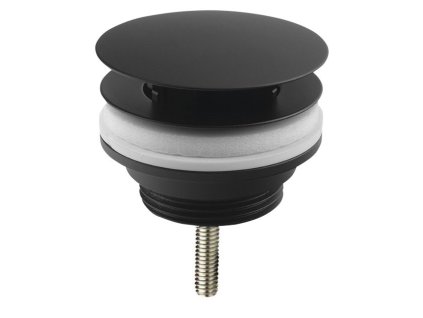 Omp Tea Umyvadlová výpust 5/4“, neuzavíratelná, velká zátka, 10-55mm, černá 542.742.5B