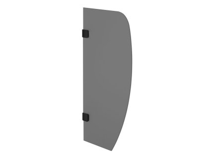 Sapho Dělící stěna mezi urinály 40x80 cm, kouřové sklo matné, černá mat 2502-06M