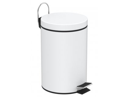 Aqualine SIMPLE LINE odpadkový koš kulatý 3l, bílá mat 28103